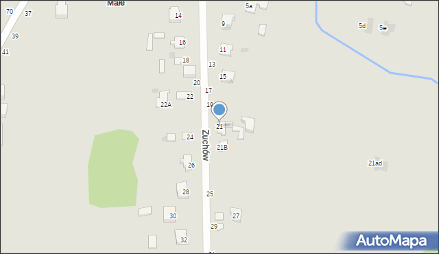 Częstochowa, Zuchów, 21, mapa Częstochowy