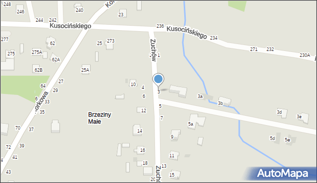 Częstochowa, Zuchów, 3, mapa Częstochowy