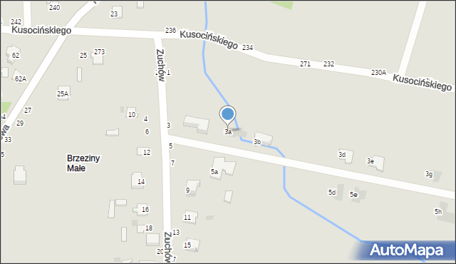 Częstochowa, Zuchów, 3a, mapa Częstochowy