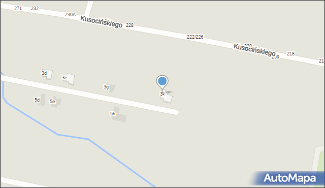 Częstochowa, Zuchów, 3k, mapa Częstochowy