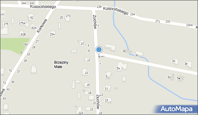 Częstochowa, Zuchów, 5, mapa Częstochowy