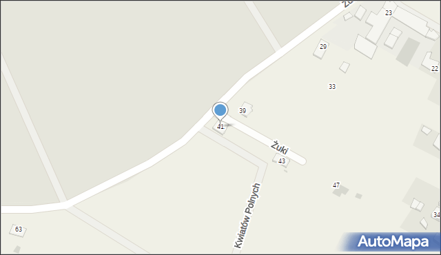 Dąbków, Żuki, 41, mapa Dąbków