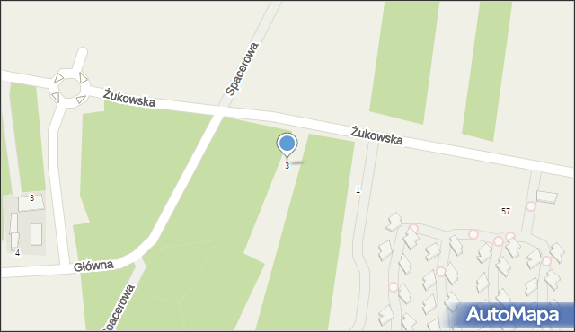 Długowizna, Żukowska, 3, mapa Długowizna