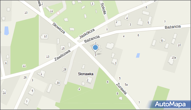 Dobrzenica, Żurawia, 1, mapa Dobrzenica