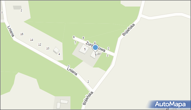 Dobrzewino, Żurawinowa, 3, mapa Dobrzewino