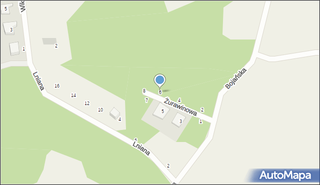 Dobrzewino, Żurawinowa, 6, mapa Dobrzewino