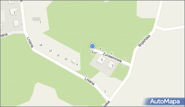 Dobrzewino, Żurawinowa, 7, mapa Dobrzewino