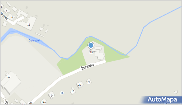 Dzierzgoń, Żurawia, 19, mapa Dzierzgoń