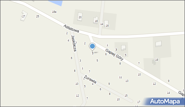 Ełganowo, Żurawia, 3, mapa Ełganowo