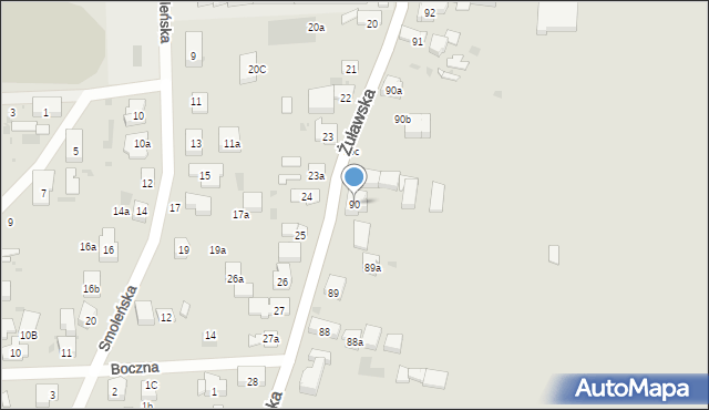Gdańsk, Żuławska, 90, mapa Gdańska