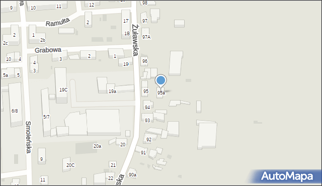 Gdańsk, Żuławska, 95a, mapa Gdańska