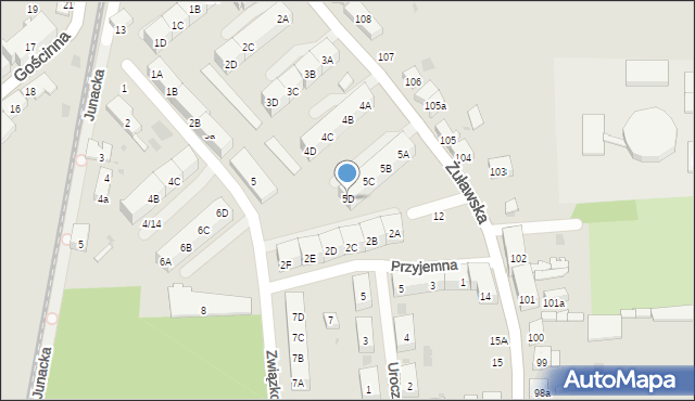 Gdańsk, Żuławska, 5D, mapa Gdańska