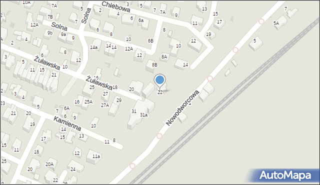 Gdynia, Żuławska, 22, mapa Gdyni