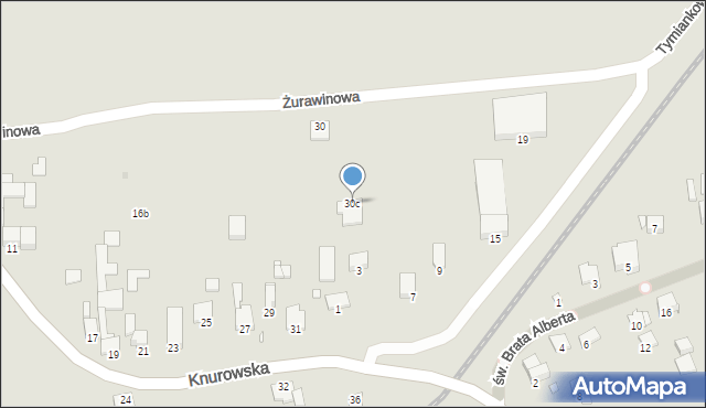 Gliwice, Żurawinowa, 30c, mapa Gliwic