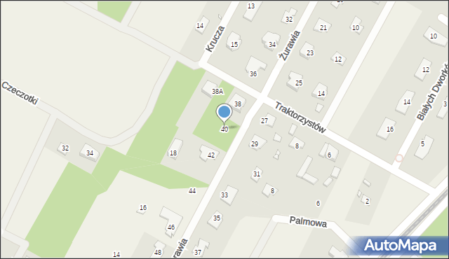 Głosków, Żurawia, 40, mapa Głosków