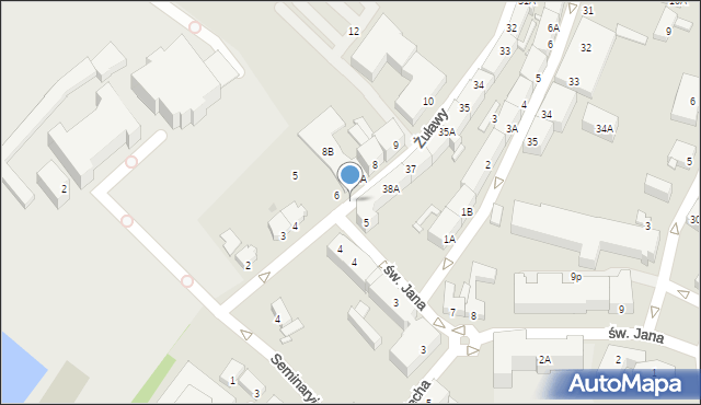 Gniezno, Żuławy, 1, mapa Gniezna