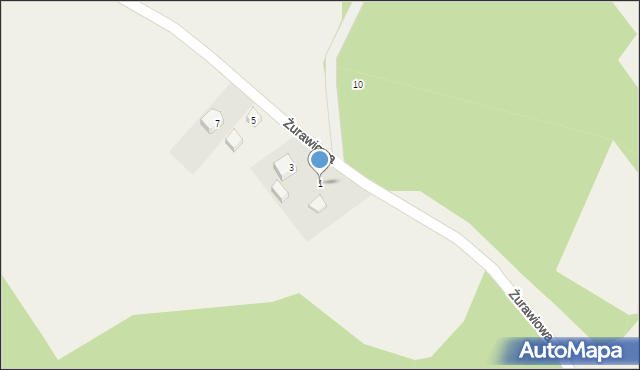 Gołubie, Żurawiowa, 1, mapa Gołubie