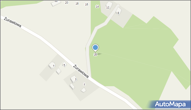 Gołubie, Żurawiowa, 10, mapa Gołubie