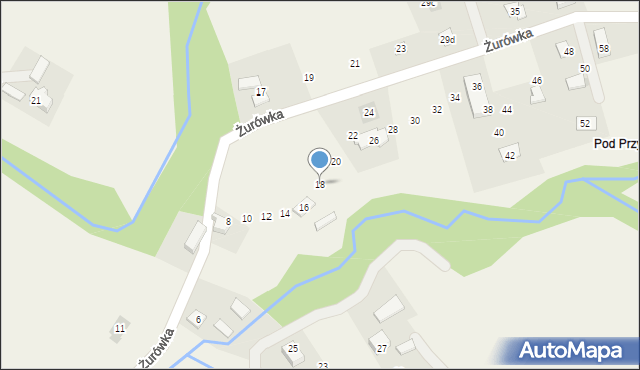 Górki Wielkie, Żurówka, 18, mapa Górki Wielkie