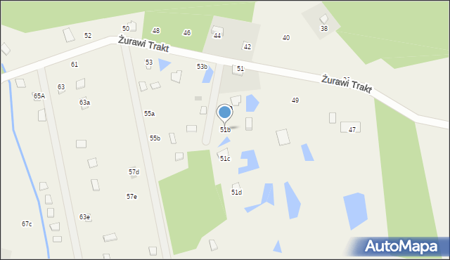 Huta Dolna, Żurawi Trakt, 51b, mapa Huta Dolna