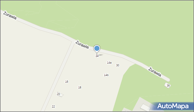 Idzbark, Żurawia, 14, mapa Idzbark