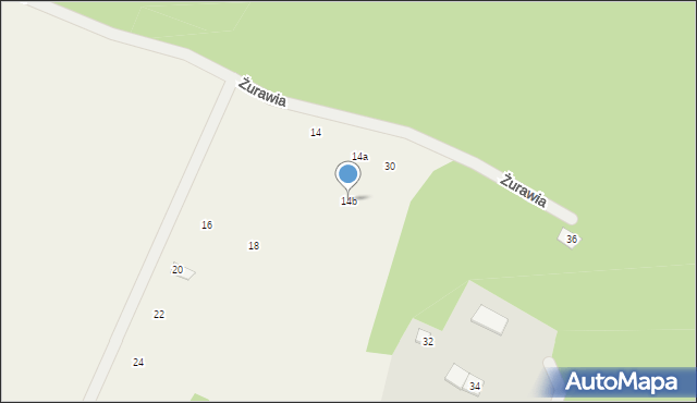 Idzbark, Żurawia, 14b, mapa Idzbark