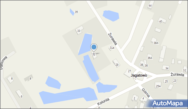 Jagatowo, Żurawia, 31, mapa Jagatowo