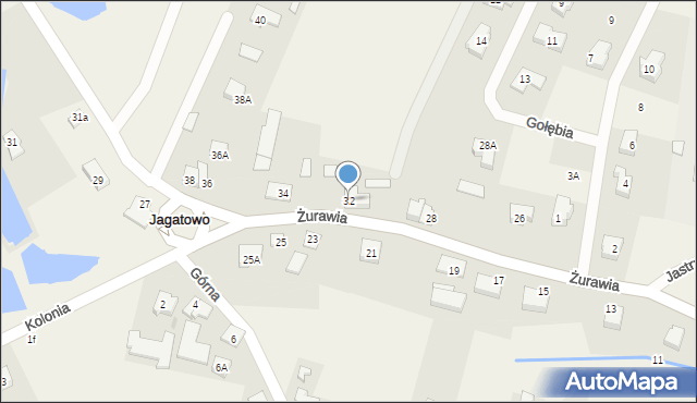 Jagatowo, Żurawia, 32, mapa Jagatowo