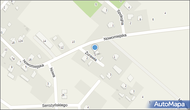 Jamielnik, Żurawia, 1, mapa Jamielnik