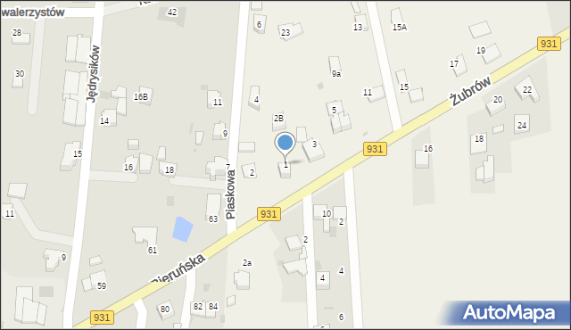 Jankowice, Żubrów, 1, mapa Jankowice