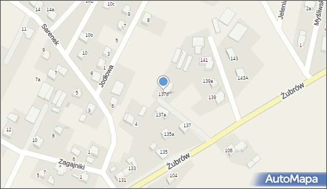 Jankowice, Żubrów, 137d, mapa Jankowice