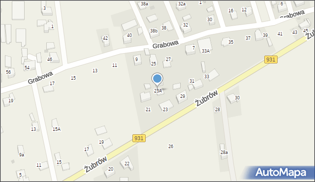 Jankowice, Żubrów, 23A, mapa Jankowice