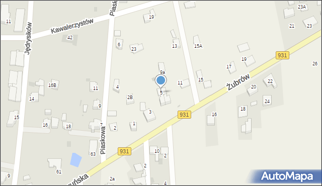 Jankowice, Żubrów, 5, mapa Jankowice