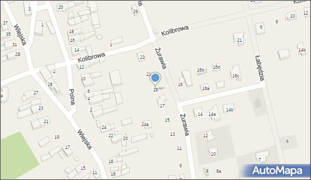 Jędrzychów, Żurawia, 19, mapa Jędrzychów