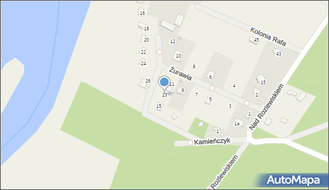 Kamieńczyk, Żurawia, 13, mapa Kamieńczyk