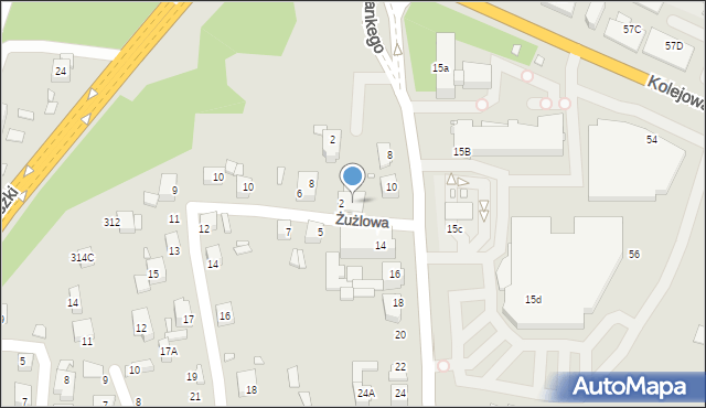 Katowice, Żużlowa, 6/4, mapa Katowic