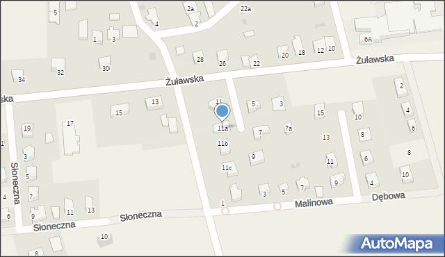 Kmiecin, Żuławska, 11a, mapa Kmiecin