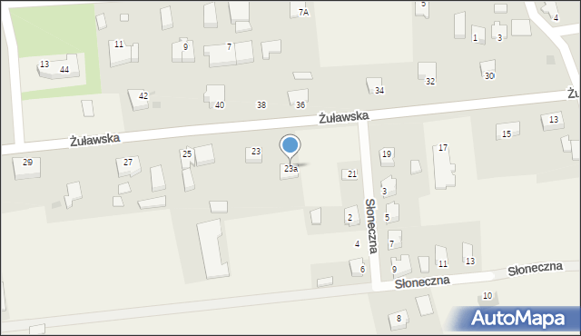 Kmiecin, Żuławska, 23a, mapa Kmiecin