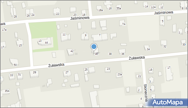 Kmiecin, Żuławska, 40a, mapa Kmiecin
