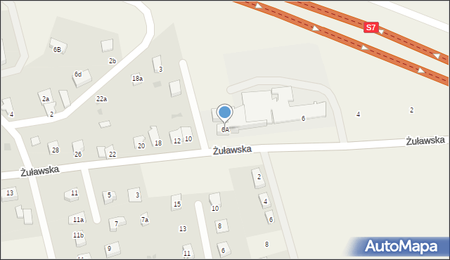 Kmiecin, Żuławska, 6A, mapa Kmiecin