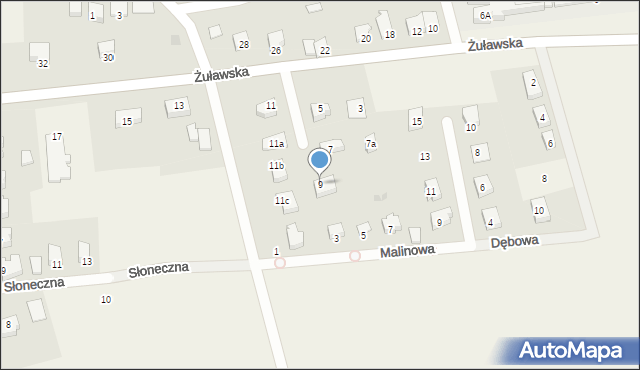 Kmiecin, Żuławska, 9, mapa Kmiecin