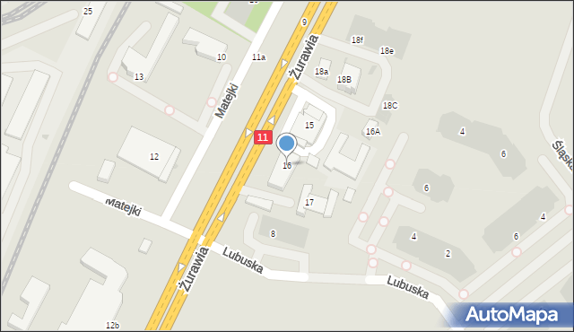 Kołobrzeg, Żurawia, 16, mapa Kołobrzegu