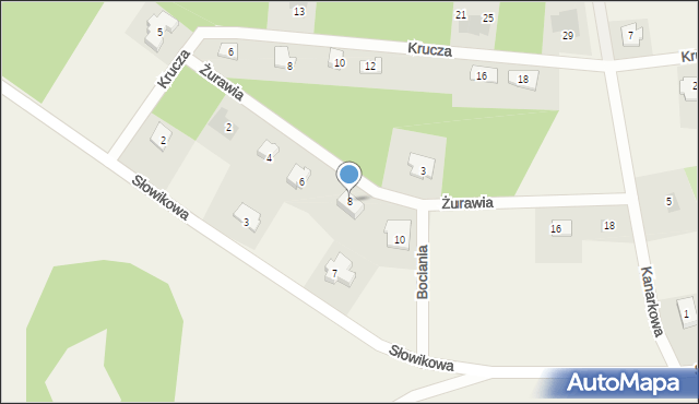 Kominy, Żurawia, 8, mapa Kominy