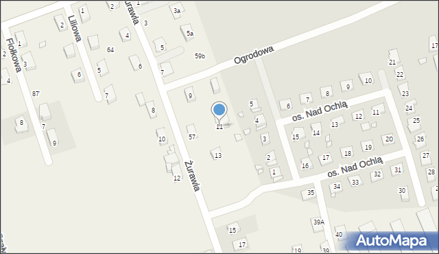 Konradowo, Żurawia, 11, mapa Konradowo