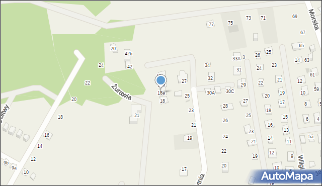 Kopalino, Żurawia, 18a, mapa Kopalino