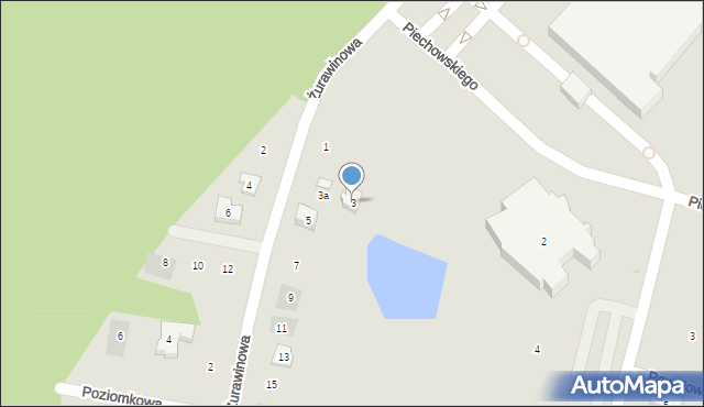 Kościerzyna, Żurawinowa, 3, mapa Kościerzyna