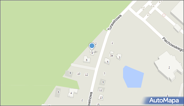 Kościerzyna, Żurawinowa, 4, mapa Kościerzyna