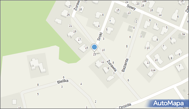 Kościno, Żurawia, 13, mapa Kościno