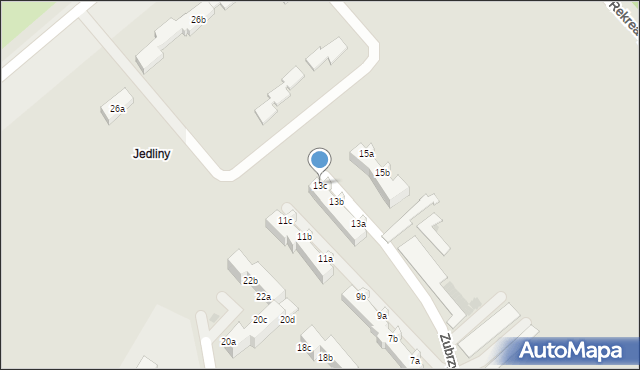 Koszalin, Zubrzyckiego Leona Zbigniewa, 13c, mapa Koszalina