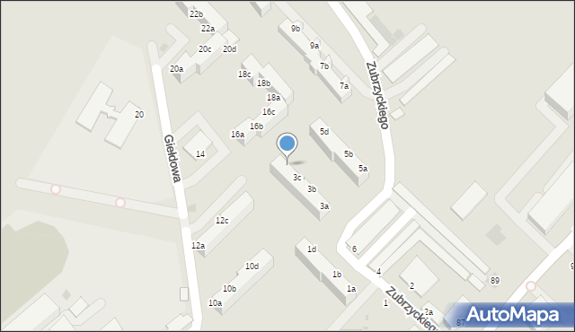 Koszalin, Zubrzyckiego Leona Zbigniewa, 3d, mapa Koszalina